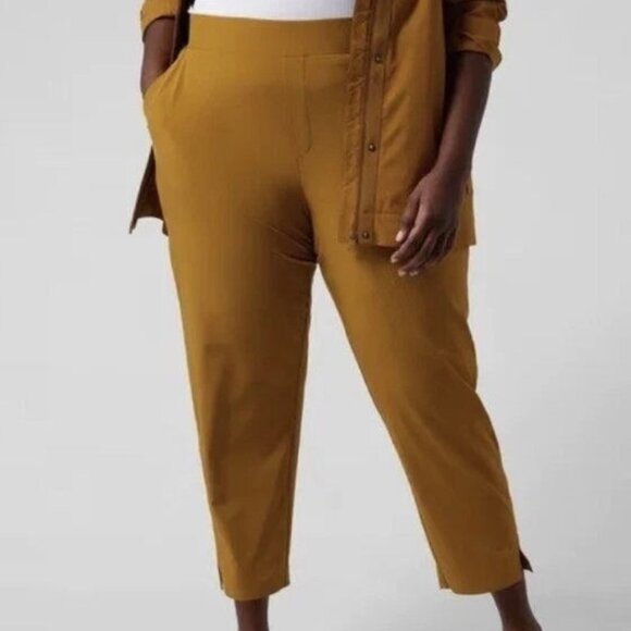 Athleta Brooklyn Ankle Pants Size 22 Lightweight High Rise Sustainable Travel - Picture 1 of 12